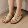 CUSHIONAIRE Plano Slip-On Sandals for Women with Arch Support, Adjustable Buckle Straps, and Stitched Outsole – Casual Flat Summer Womens Sandals - 4 of 4
