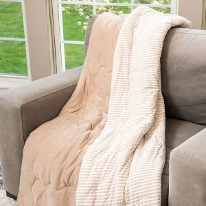 HGTV Cooling Throw Blanket Nomadic Desert Stripe 50 x 70 inches - 1 of 4