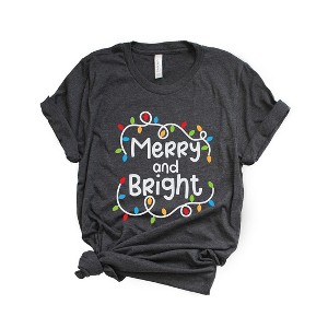 Simply Sage Market Women's Merry and Bright Lights Short Sleeve Graphic Tee - 1 of 4