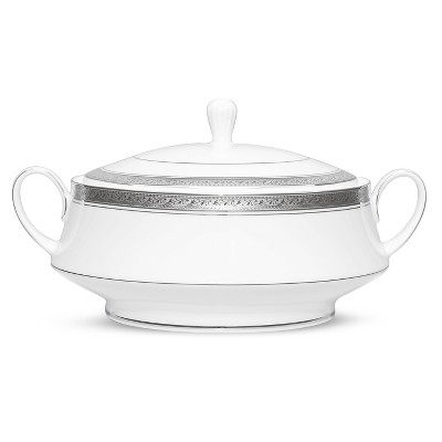 Noritake Crestwood Platinum Covered Vegetable Serving Bowl