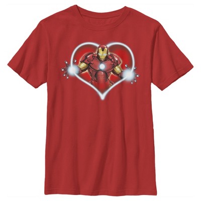 Boy's Marvel Iron Man Repulsors Heart T-Shirt