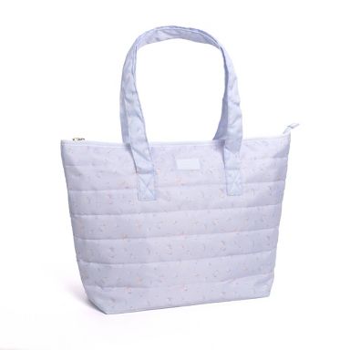 LoveShackFancy x Target - Yoobi Everblooming Rosettes Ditsy Quilted Tote Bag Breezy Blue
