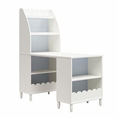 Little Seeds Cloud Kids Craft Desk with Storage, White