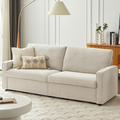 Dyonery 80 Inch Loveseat Sofa with Wide Armrests,Modern Chenille Linen Small Couch,Solid Wood Frame,Removable Cover,Comfy Sofa Couch for Small Space