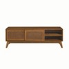 Airsurfer 59 Inch Modern Rattan TV Stand for 65 Inch TV, Entertainment Cabinet for Living Room, Solid Wood Feet & Rattan Cabinet Doors - 4 of 4