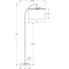 Lighting, 65"h, Floor Lamp, Brass Metal, Ivory / Cream Shade, Contemporary - 3 of 4