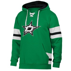 NHL Dallas Stars Men's Long Sleeve Hooded Sweatshirt with Lace - 1 of 3