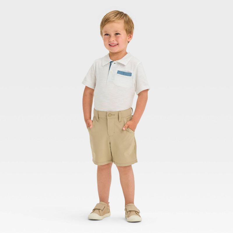 Toddler Boys' Short Sleeve Jersey Knit Polo Shirt - Cat & Jack™, 6 of 9