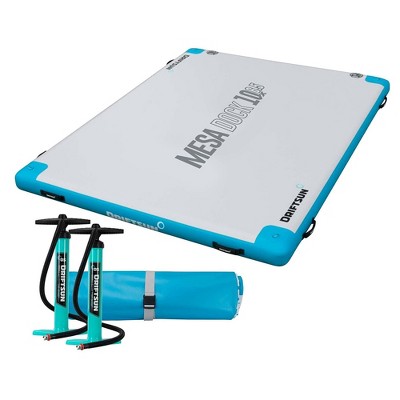 Driftsun Mesa Dock Inflatable Floating Water Pad Deck Platform Island Mat for Ocean, Pool, or Lake Swim Recreation and Relaxation Fun (10 x 6.5 Feet)