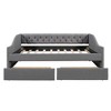 Full Size Upholstered Daybed with Two Drawers for Bedroom, Apartment, or Guest Room - 4 of 4