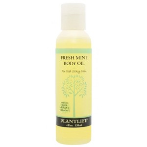 Plantlife Fresh Mint Body Oil – Moisturizing, Nourishing for All Skin Types – Softens Skin, Ideal for Bath, Body & Massage – 4oz - 1 of 4