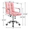 Yaheetech Modern Office Chair Height Adjustable Swivel Chair Mid Back PU Leather Chair - 3 of 4