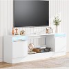 Modern TV Stand, Black Television Console Table with Storage Cabinet, Fits Into 36'' Electric Fireplace(Not Included Fireplace) - 2 of 4