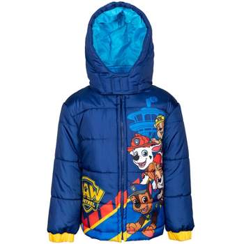 Paw Patrol Rubble Marshall Chase Zip Up Puffer Jacket Little Kid to Big Kid