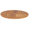 vidaXL Table Top Solid Teak Wood Round 1" 27.6" - 3 of 4