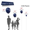 PartyWoo Balloons Navy Blue Pearl Dark 18 12 10 5 Inch 140 pcs - 2 of 4