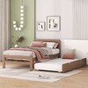 CAVINAS Twin Size Platform Bed,Modern Bed Frame for Bedroom,No Box Spring Needed,White/Gray/Walnut - 4 of 4