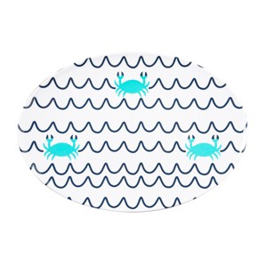 Beachcombers Crab Wave Melamine Platter - 1 of 4