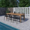Amazonia Beijo 7pc Teak Finish Wood 100% FSC Rectangular Patio Dining Set Black - 3 of 4