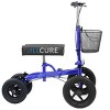AllCure Quad Wheel All Terrain Foldable Medical Knee Walker Scooter Blue - 4 of 4