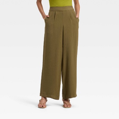 Women's High-Rise Modern Gauze Pull-On Pants - A New Day™