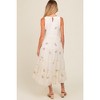 Pinkblush Lavender Ditsy Floral Embroidered V Neck Tiered Maternity Dress - 4 of 4
