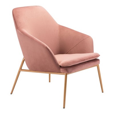 Luxe Modern Velvet Armchair Pink - ZM Home