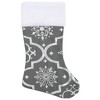 VidaXL Luxury Christmas Tree Skirt with Sock Gray 4 ft Fabric - 4 of 4