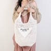 FATMOON Straw Mesh Tote Bag for Women Mesh Hollow Woven Beach Bag Large Travel Shoulder Handbags Hobo Bag - 4 of 4