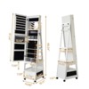 360¡ã Swivel Jewelry Armoire with Full Length Mirror, Jewelry Armoire, Inside Makeup Mirror, Jewelry Organizer, Drawer, 3-Shelfves - 4 of 4