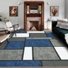 Washable Modern Patchwork Rug Non Slip Low Pile Rug Soft Contemporary Throw Floor Cover Foldable Indoor Carpet for Living Room Bedroom Playroom填 - 2 of 4