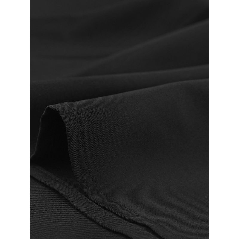 Allegra K Women's Cloak Sleeve Elegant V Neck Tie Waist Faux Wrap Peplum Tops, 5 of 7