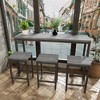 KWPZQEB Long Bar Table Set with 3 Stools, Modern Design Kitchen Dining Table, Industrial Tall Coffee Table and Stools for Party Room, Small Space, Pub - 2 of 4