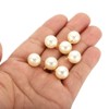 Unique Bargains Beautiful Designer DIY Jewelry Making Faux Pearl Pendants 150 Pcs Gold Beige 0.47" - 4 of 4