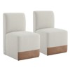 Spruce&Spring Upholstered Dining Chairs with Casters Set of 2 - 4 of 4