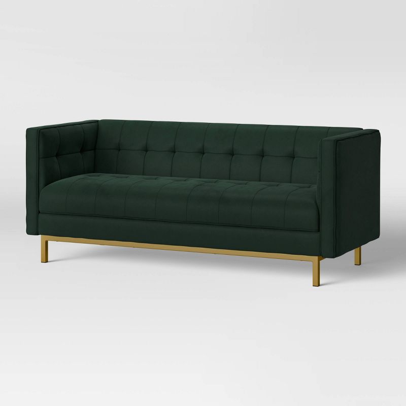 Cologne Modern Luxe Tufted Sofa Emerald Green - Threshold&#8482;, 4 of 15