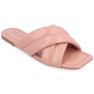 Journee Collection Womens Divyah Puff Strap Slide Sandals - 1 of 4