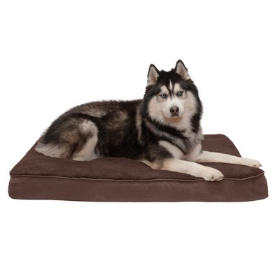 Furhaven Snuggle Terry & Suede Deluxe Orthopedic Mattress Dog Bed : Target
