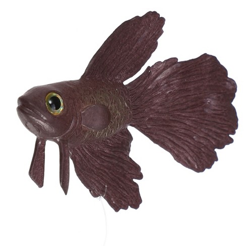 Rium Simulated Glowing Frogfish Ornament - Lifelike Silicone Fake Fish With Suction Cup, Green Blue, 7.5 Cm