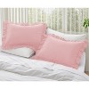LISM 20"x 26"Ruffle Pillowcases Set of 2,Ruffled Pillow Shams with Envelope Closure - 3 of 4