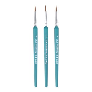 Unique Bargains Detail Nylon Miniature Painting Brush 3 Pcs - 1 of 4