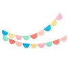 Meri Meri Rainbow Tissue Paper Scallop Garland Set (13' with excess cord - Pack of 1) - 4 of 4