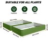 2pcs Raised Garden Bed Kit, Heavy-Duty Metal Planter Boxes with Oval Design, Outdoor Planting Solution for Vegetables - Coolbibila - 4 of 4