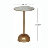 Christopher Knight Home Marcia Modern Aluminum Accent Table with Marble Table Top - 3 of 4