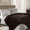 Chanasya Embossed Deco Faux Fur Throw Blanket - 3 of 4
