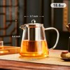 Itopfox Glass Teapot Stovetop Safe, Borosilicate Clear Tea Kettle with Removable Stainless Steel Infuser, Ideal for Loose Leaf and Blooming Tea - 4 of 4