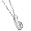 Pompeii3 1/4CT Diamond Round Solitaire Pendant & Necklace 14k White Gold - 2 of 3