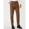 Lars Amadeus Men's Plaid Printed Slim Fit Flat Front Business Dress Pants - 2 of 4