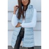 Imily Bela Oversized Hooded Puffer Vest Long Sleeveless Quilted Winter Outerwear for Women - 3 of 4