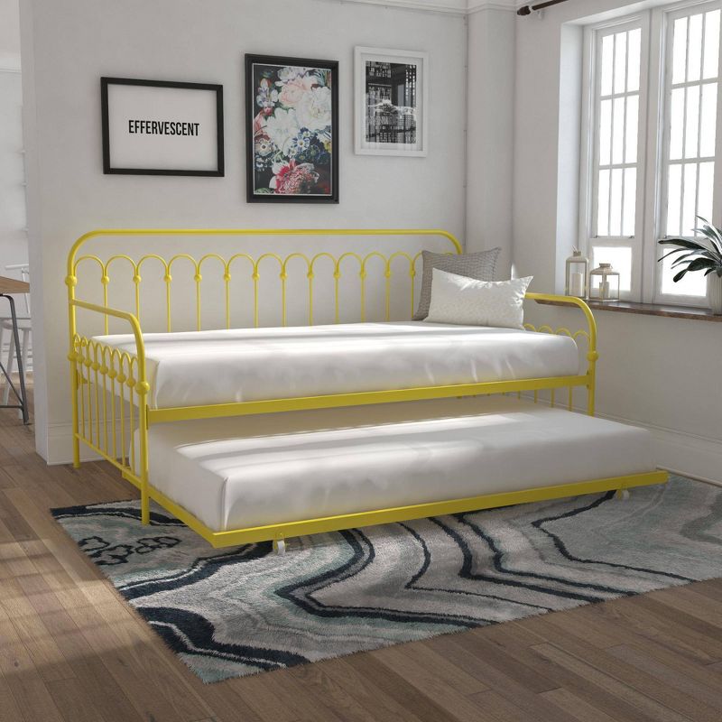Bright Pop Metal Daybed with Roll Out Trundle - Novogratz, 3 of 12